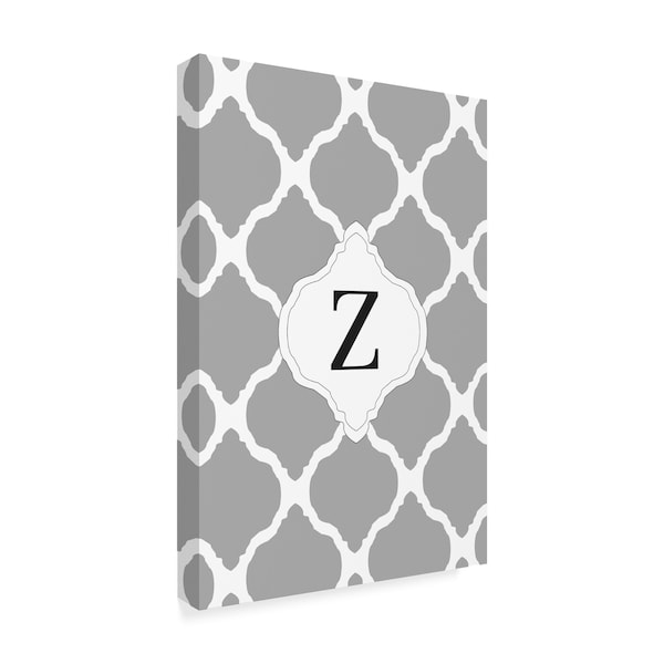 Art Licensing Studio 'Z Gray Monogram' Canvas Art,30x47